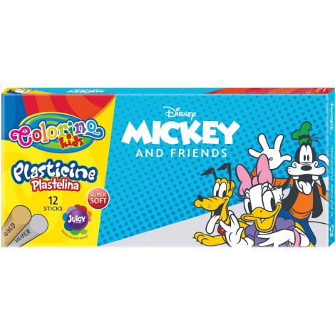 Plastelina Colorino Kids - Myszka Mickey, 12 kolorów